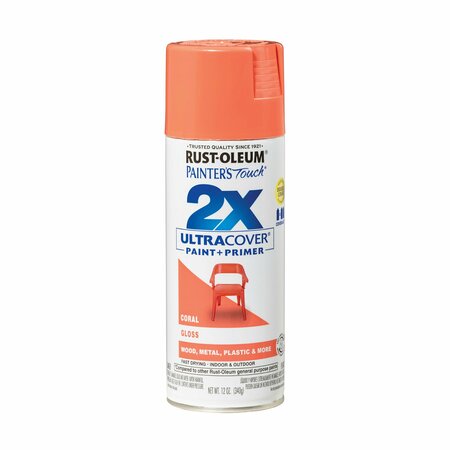 Rust-Oleum Spray Paint, Coral, Gloss, 12 Oz 334052